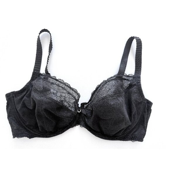 Chantelle C Chic Black Lace Bra 38E (38DD) Style # 3641 - Picture 3 of 6